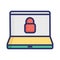 Cyber security  icon which can easily modify or edit