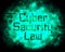 Cyber Security Law Digital Legislation 2d Illustration