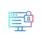 Cyber security line colourful icon. Data protection concept illustration.