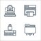 cyber security line icons. linear set. quality vector line set such as data leak, password, online payment