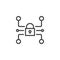 Cyber security outline icon