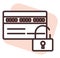 Cyber security payment, icon