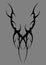 Cyber sigilism design. Neo tribal gothic style tattoo.