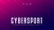 Cyber Sport banner, Esports abstract background. Video games. Pink purple gradient background with light rays, geometric