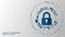 Cyber technology security, network protection background design