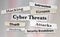 Cyber Threats Attacks Hacking Newspaper Headlines 3d Illustration