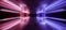 Cyber Underground Tunnel Corridor Neon Lasers Glowing Purple Blue Vibrant Rough Concrete Floor Empty Dark Background Spaceship Sci