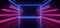 Cyber Vibrant Laser Stage Podium Purple Blue Neon Fluorescent Pantone Sci Fi Futuristic Hallway Warehouse Tunnel Party Club