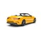 Cyber yellow modern convertible luxury car - tail view