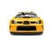 Cyber yellow modern touring race car - front view