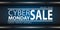 Cyber â€‹â€‹Monday sales, special offers. Wide Banner. Vector illustration