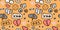 Cyberbullying stickers pattern