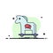 Cybercrime, horse, internet, trojan, virus Flat Color Icon Vector