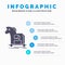 Cybercrime, horse, internet, trojan, virus Infographics Template for Website and Presentation. GLyph Gray icon with Blue