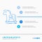 Cybercrime, horse, internet, trojan, virus Infographics Template for Website and Presentation. Line Blue icon infographic style