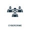 Cybercrime icon. Monochrome simple Cybercrime icon for templates, web design and infographics