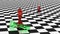 Cyberdefense looses on a chessboard cybersecurity concept