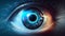 Cybernetic eye, wearable technology concept