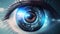 Cybernetic eye, wearable technology concept