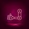Cybernetic limb, motion controller vector neon icon. Illustration isolated vecto