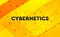 Cybernetics abstract digital banner yellow background