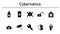 Cybernetics simple concept icons set