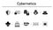 Cybernetics simple concept icons set