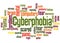 Cyberphobia fear of computers word cloud concept 2