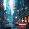 cyberpunk beautiful highly detailed futuristic hyper-realistic city