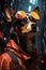 Cyberpunk Canine Reverie: Basenji\\\'s Contemplation