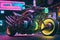 Cyberpunk Dream Ride: A Hyperrealistic Motorcycle Racing Through Neon-Lit Neo-Tokyo, Made with Generative AI