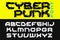 Cyberpunk Font Vector Design Style