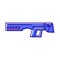 Cyberpunk gun color icon. Futuristic weapon. Science fiction, game, confrontation between humans and robots