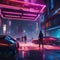 Cyberpunk heist, High-tech criminals executing a daring heist in a futuristic cityscape amidst neon lights and bustling crowds2
