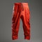 Cyberpunk-inspired 3d Render Of Red Anti-gloss Leather Pants