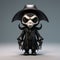 Cyberpunk Pirate Figurine With Horns - Eye-catching Vinyl Toy