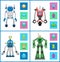 Cybers Collection Robots, Vector Illustration