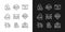 Cybersecurity technologies pixel perfect linear icons set for dark, light mode