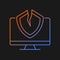 Cybersecurity vulnerability gradient vector icon for dark theme