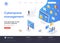 Cyberspace management isometric landing page