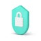 Cyberspace protection privacy access password security confidential control 3d icon realistic vector