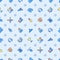 Cybersport seamless pattern with thin line icons