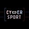 Cybersport text icon with virtual reality glasses B