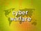 Cyberwarfare Digital Armed Attack Surveillance 2d Illustration