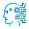 Cyborg Artificial Intelligence Vector Sign Icon