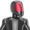 Cyborg futuristic artificial model robot sci-fi bot concept black