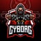 Cyborg gunners esport mascot logo design