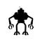 Cyborg kids toy isolated robot humanoid silhouette