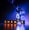 Cyborg robot hand changes text cube from change to chance - ai concept