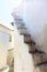 Cyclades, Greece - White exterior stairway